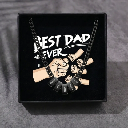 Personalised Cuban Link Chain Necklace for Men with 1 to 6 Names