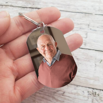 Personalised Photo Memorial Keychain Engraved 2 Texts Keychain Gifts "I Will Carry You With Me Until We Meet Again"-Jessemade AU