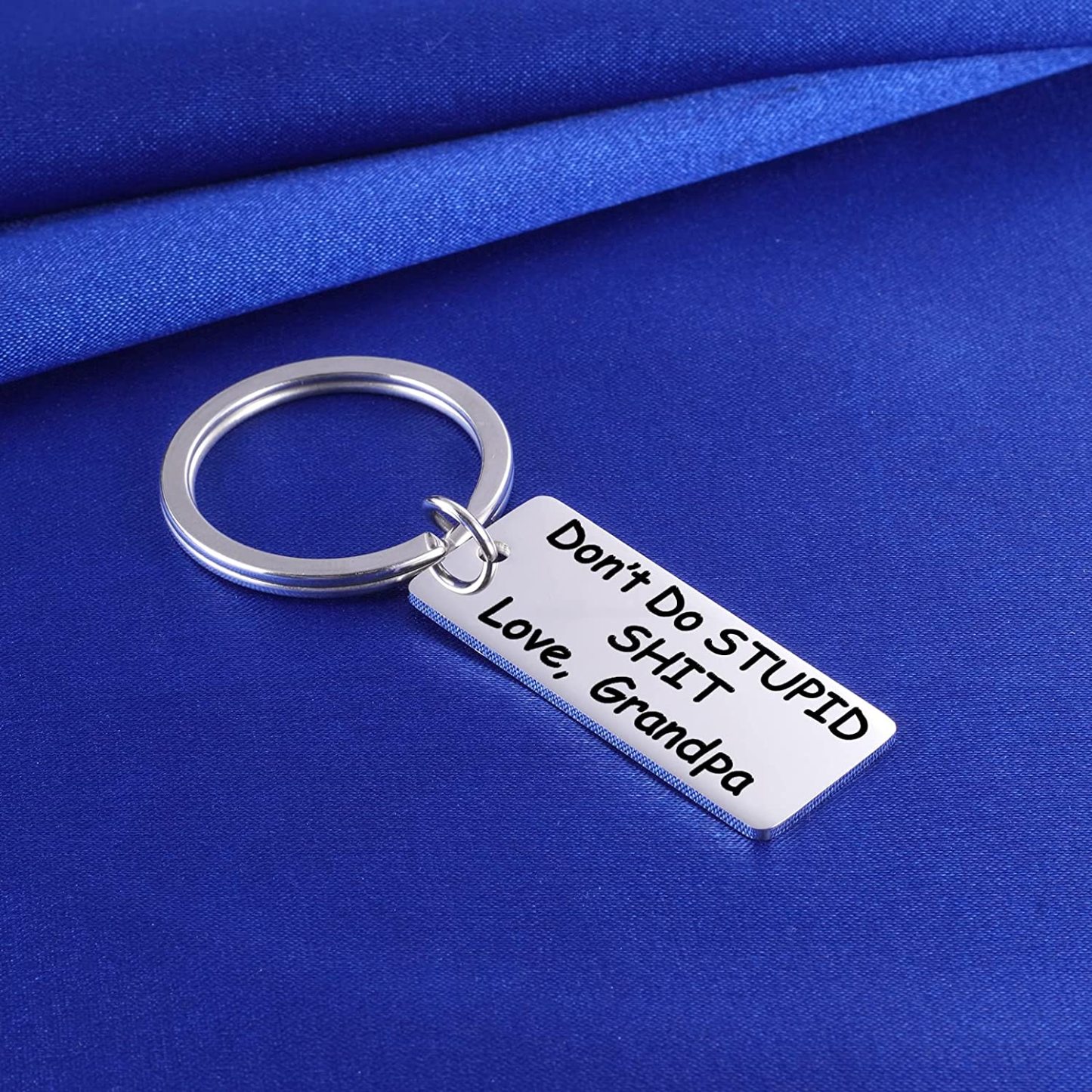 Don't Do Stupid Keychain From Grandma Grandpa Keychain Funny Gifts Set for Kids-Jessemade AU