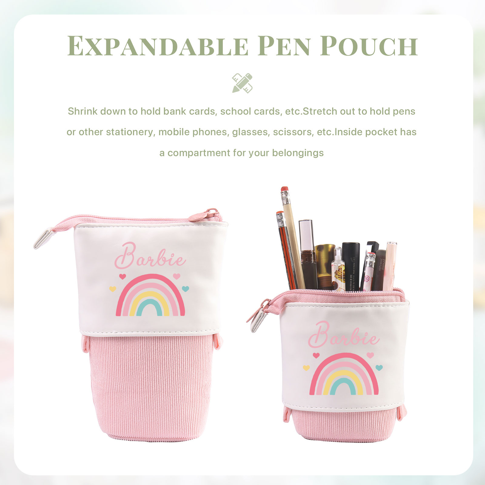 Personalised 2 Names Gift Set Custom Enamel Mug & Pencil Case & Bracelets Gift Set Back-to-School Gifts for Kids