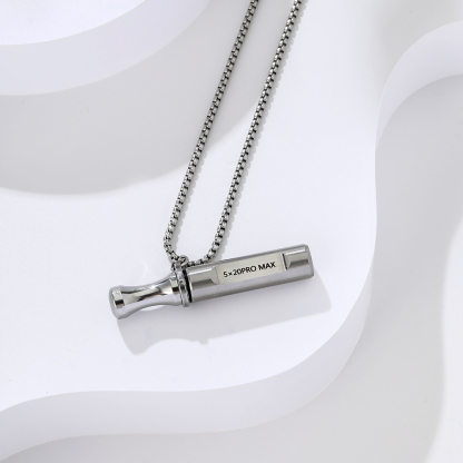 Anxiety Relief Stainless Steel Breathing Necklace