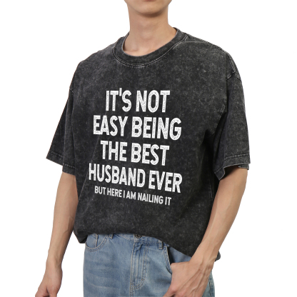 Personalised Couple Black T Shirts Its Not Easy Being the Best Husband Ever Valentines Day Gift