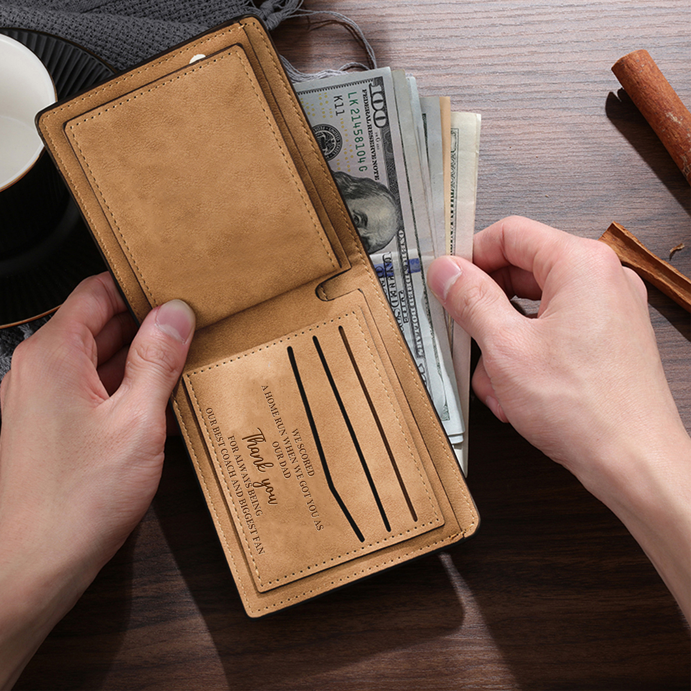 Personalised Best Dad Ever Baseball Wallet – Custom Gift from Kids  for Dad| Jessemade