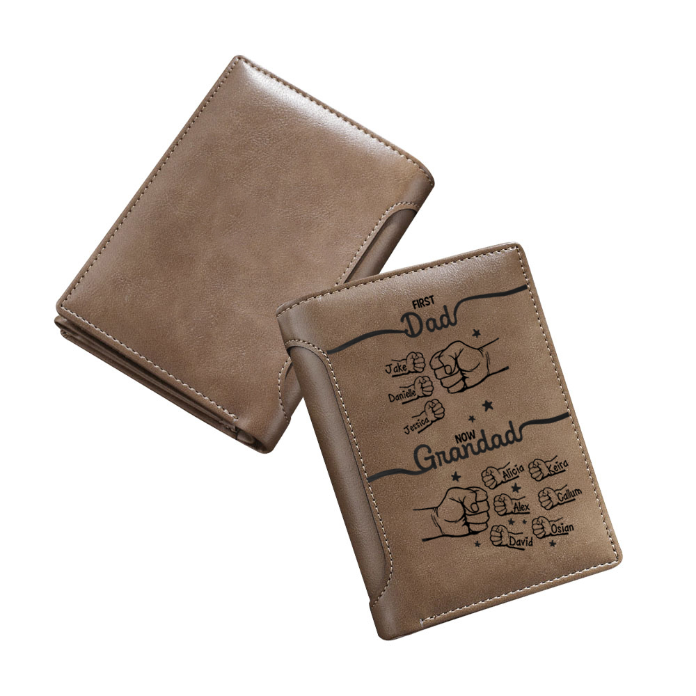 [Copy]Personalised PU Leather Wallet – Customise with 2 Names, Meaningful Gift for Him | Jessemade