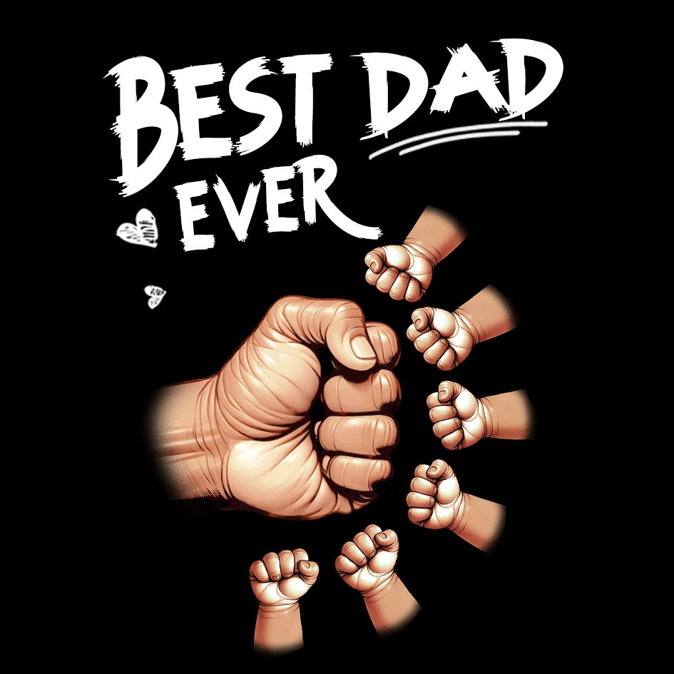 Personalised “Best Dad Ever” Fist Bump Card – Custom Family Card for Dad | Jessemade