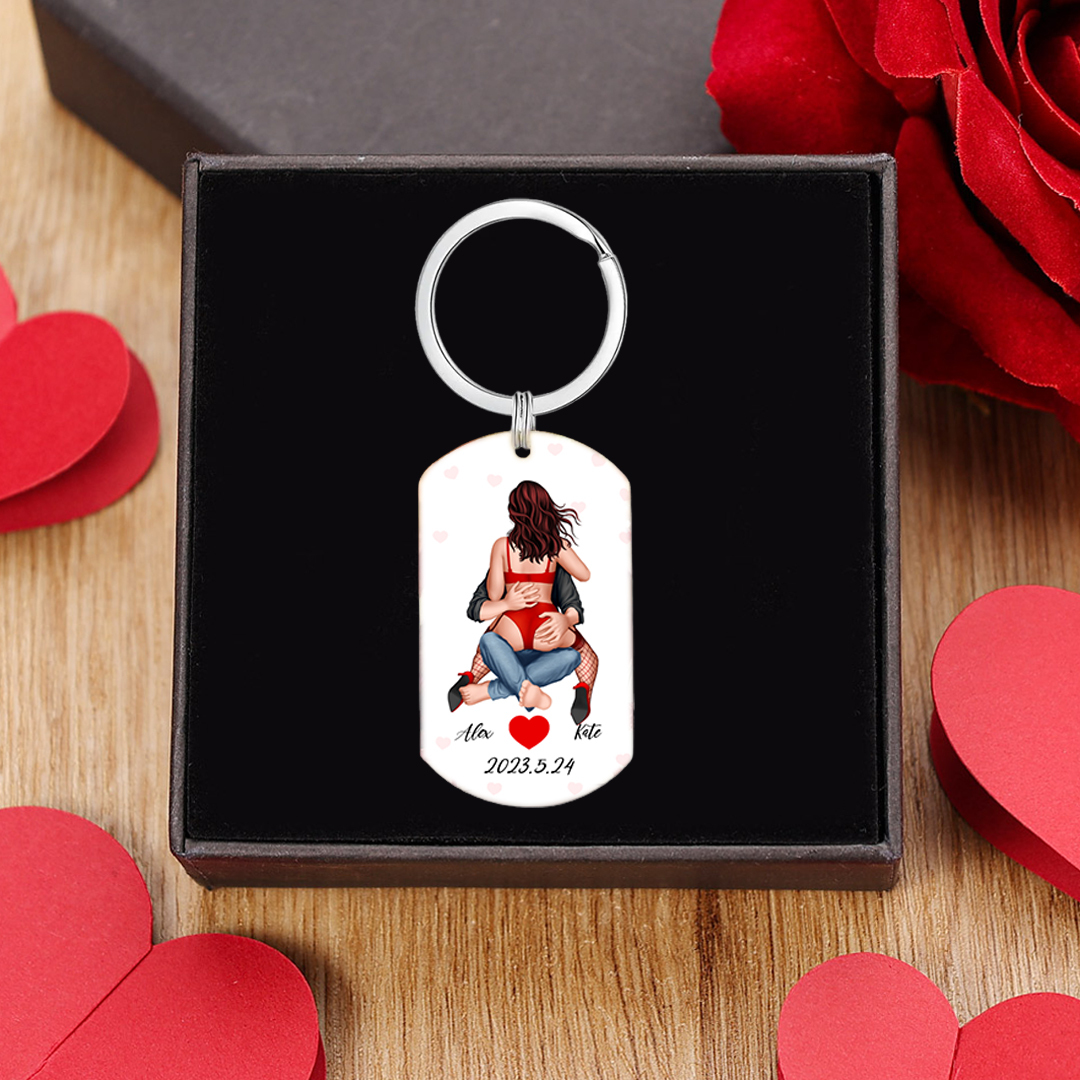 You Have My Heart And My Ass Personalised Keychain Valentine Gift For Couple