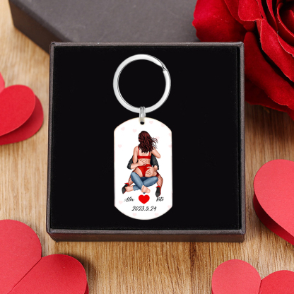 You Have My Heart And My Ass Personalised Keychain Valentine Gift For Couple