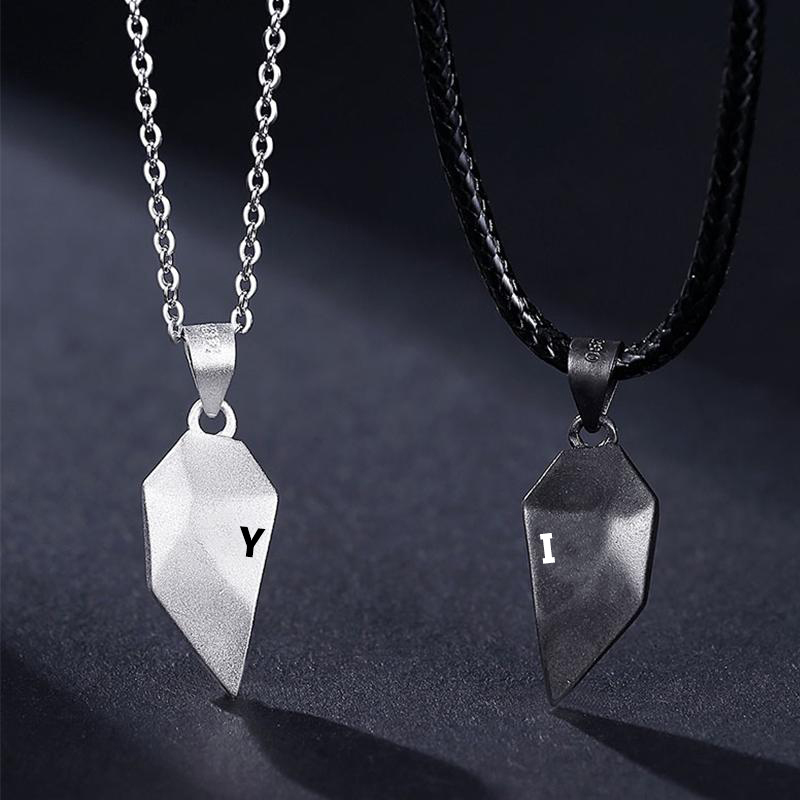 Two Souls One Heart Necklace Magnetic Heart Matching Necklace Couple Gift