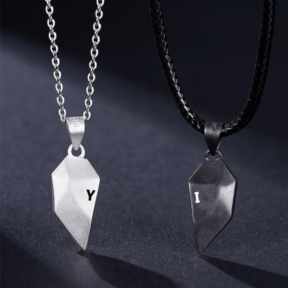 Two Souls One Heart Necklace Magnetic Heart Matching Necklace Couple Gift