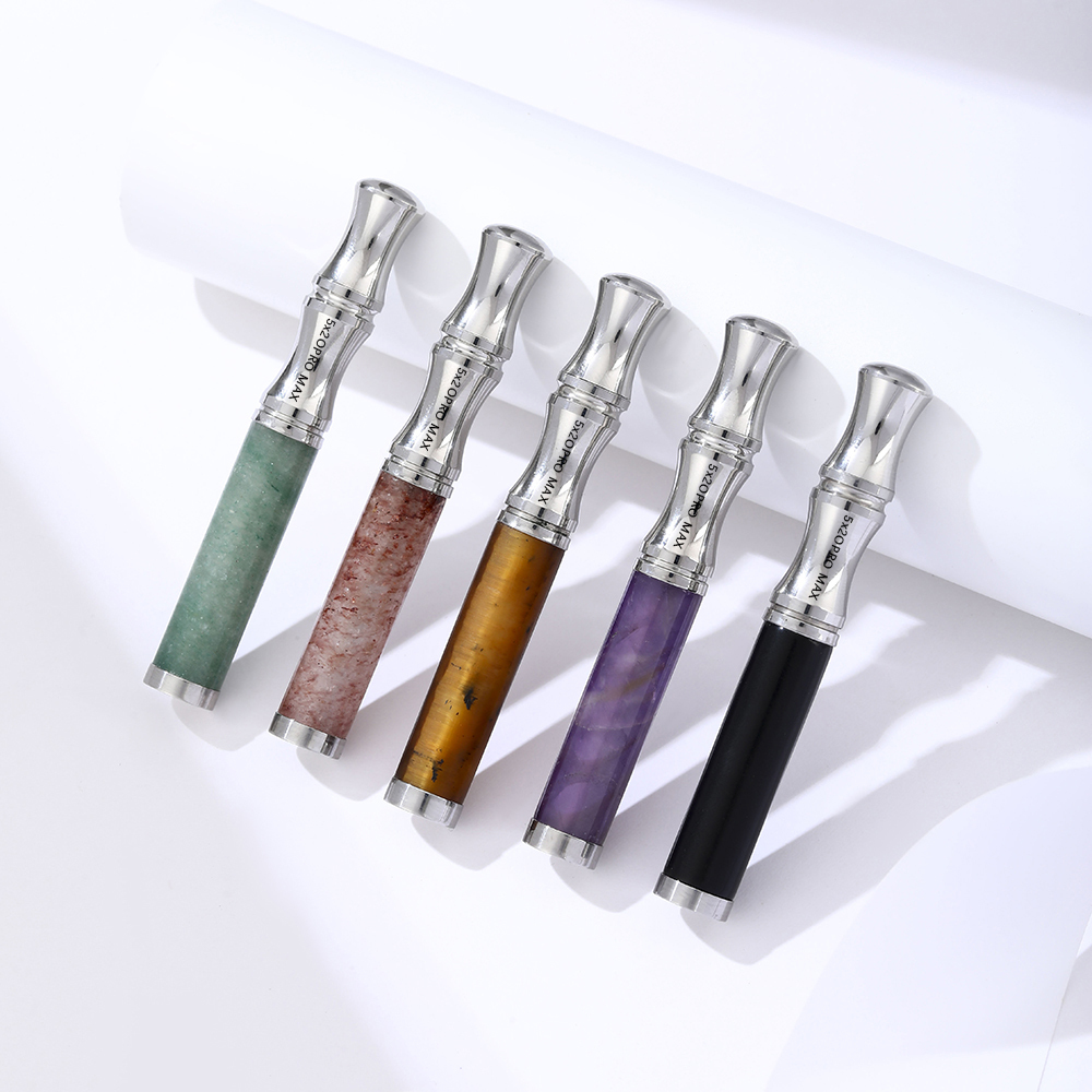 Tiger’s Eye Stone Breathing Necklace, Steel Accents