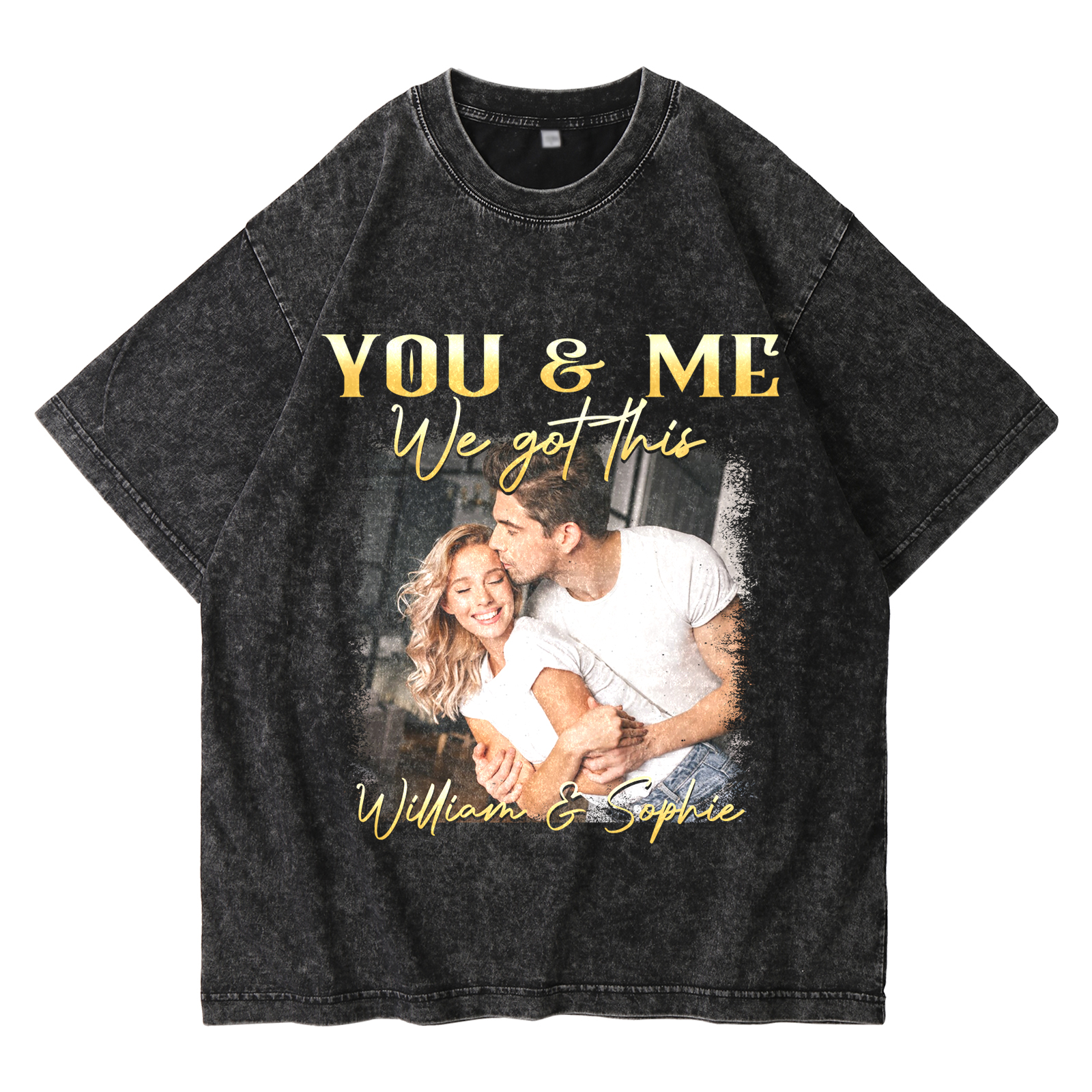 Personalised Couple Black T-Shirts You and Me We Got This Valentine’s Day Gift