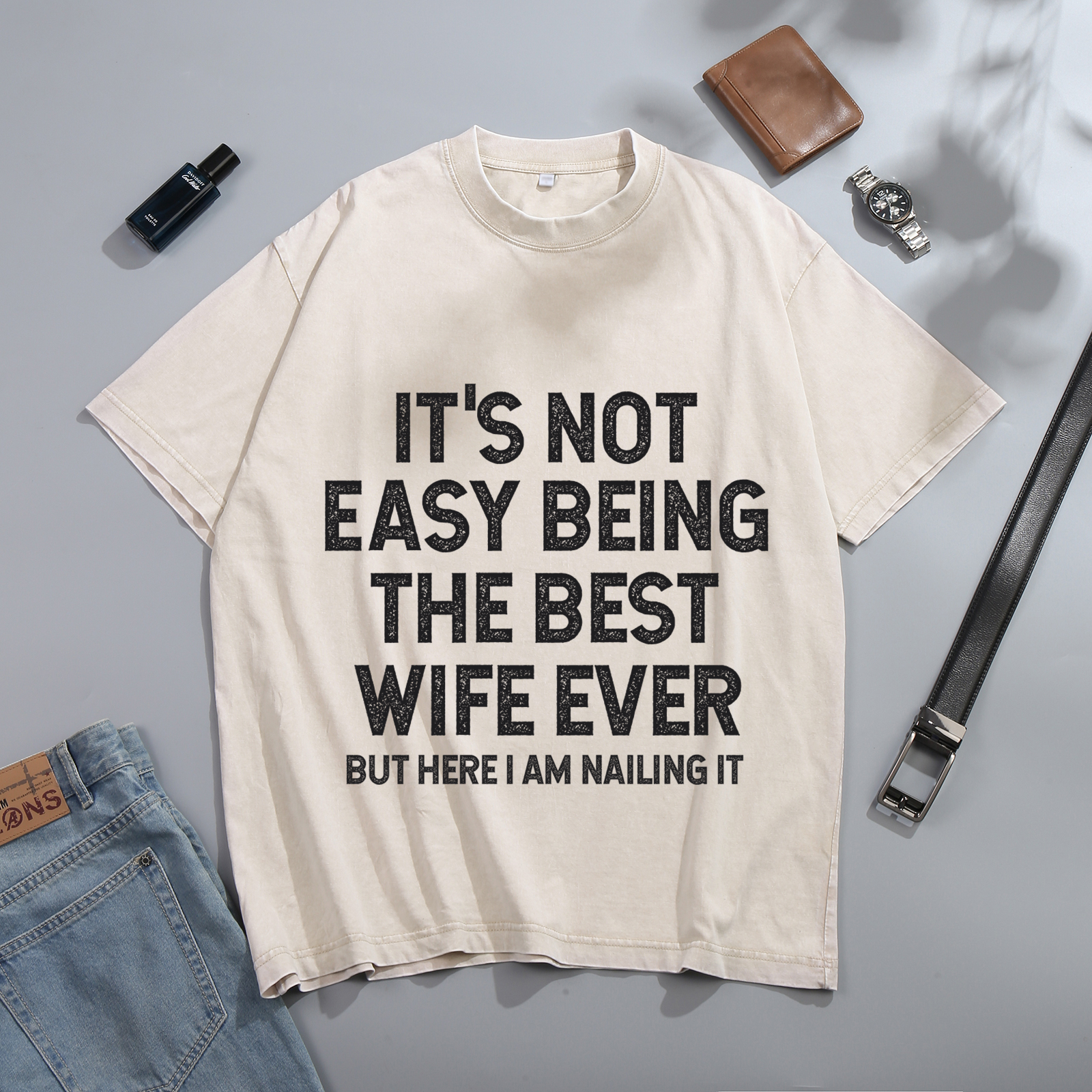 Personalised Couple White T-Shirts Its Not Easy Being the Best Husband or Wife Ever Valentines Day Gift
