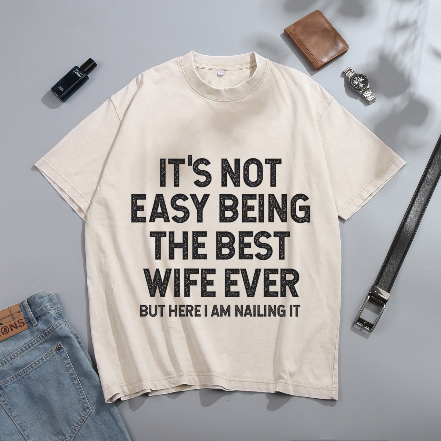Personalised Couple White T-Shirts Its Not Easy Being the Best Husband or Wife Ever Valentines Day Gift