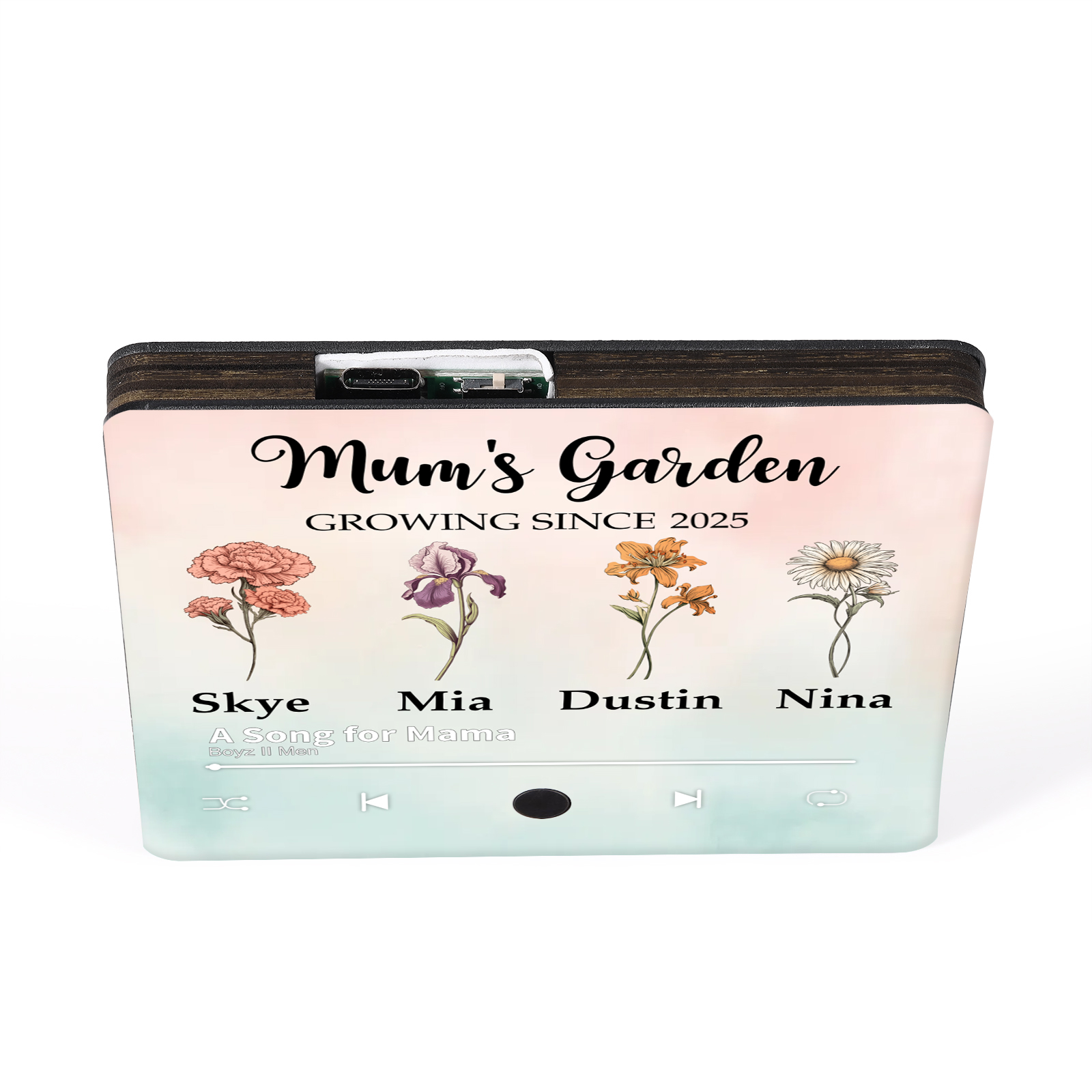 Personalised Music Fridge Magnet, Custom 1 Text & 1 Date & 1-9 Names &1 Song Name Magnet Gift for Her | Jessemade