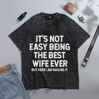 Personalised Couple Black T Shirts Its Not Easy Being the Best Husband Ever Valentines Day Gift