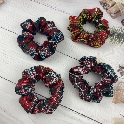 Christmas Scrunchie Set Festive Hair Ties for Holiday Cheer-Jessemade AU