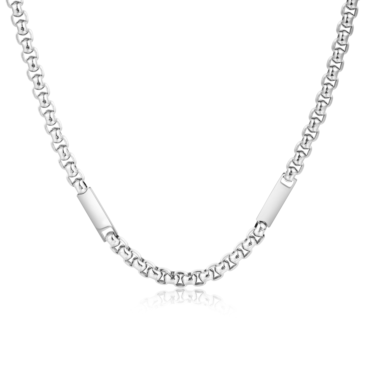 To My Man Personalised 2 Names Cuban Link Chain Necklace Stainless Steel Men Necklace