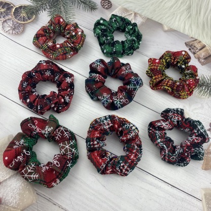 Christmas Scrunchie Set Festive Hair Ties for Holiday Cheer-Jessemade AU