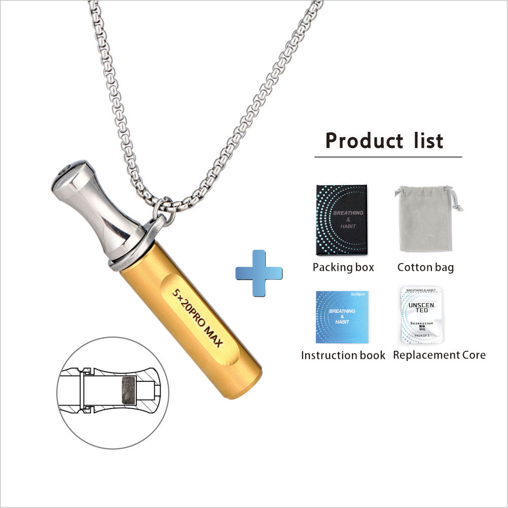 Anxiety Relief Stainless Steel Breathing Necklace