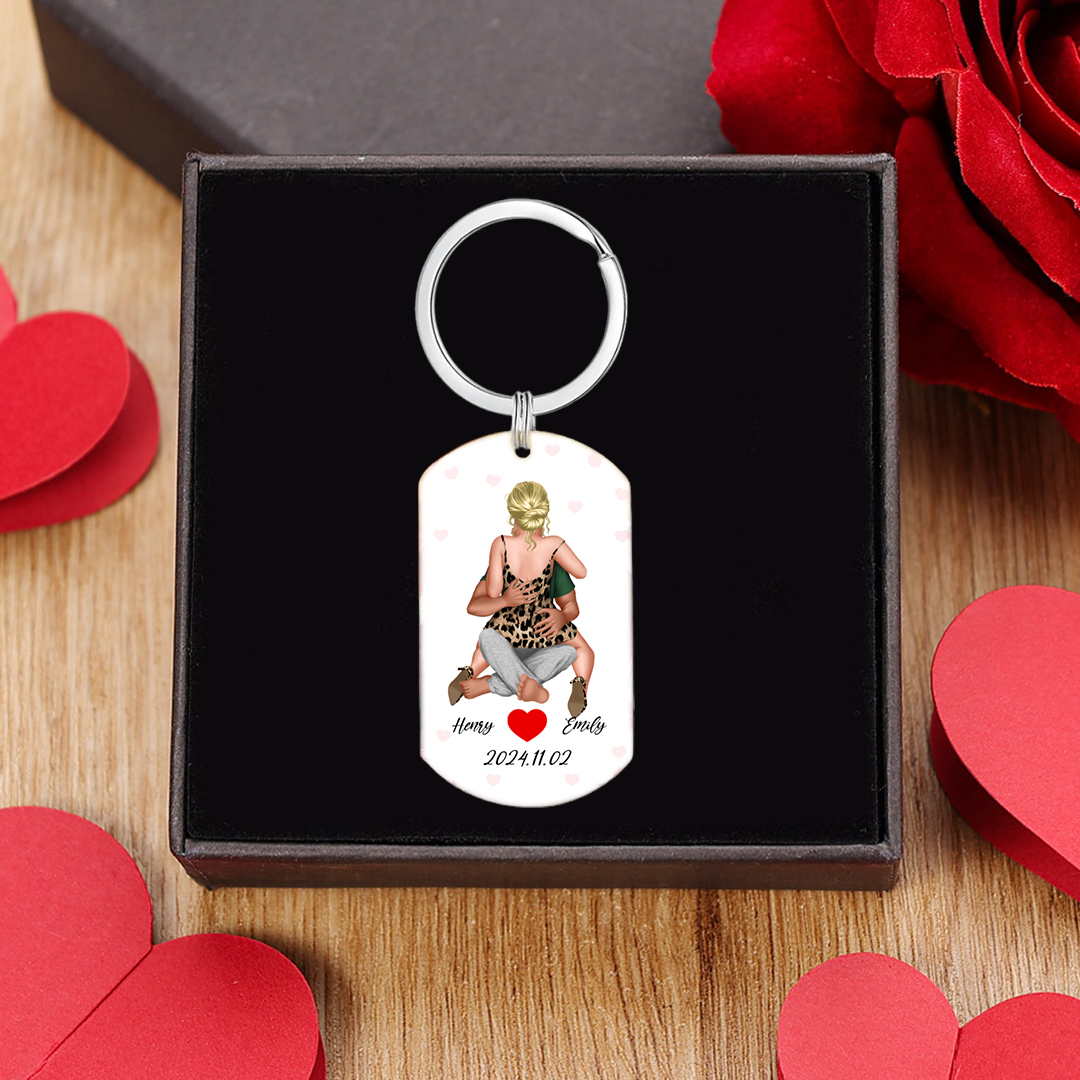 You Have My Heart And My Ass Personalised Keychain Valentine Gift For Couple
