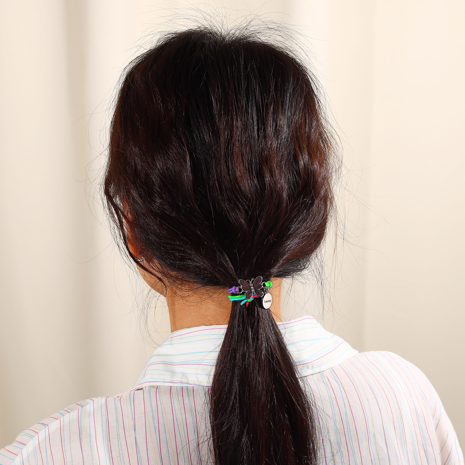 2 Pcs Bracelet Set Custom Names Butterfly Charm Hair Ties Back To School Gift for Daughter - Your Wings Already Exist-Jessemade AU