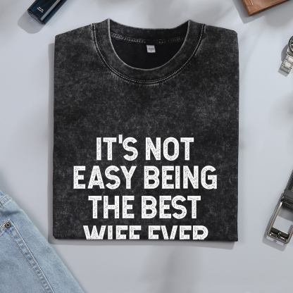 Personalised Couple Black T Shirts Its Not Easy Being the Best Husband Ever Valentines Day Gift