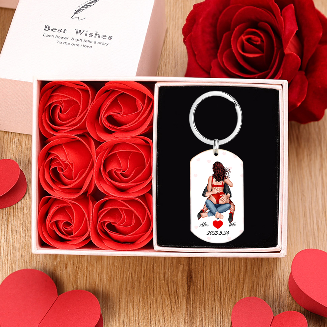 You Have My Heart And My Ass Personalised Keychain Valentine Gift For Couple