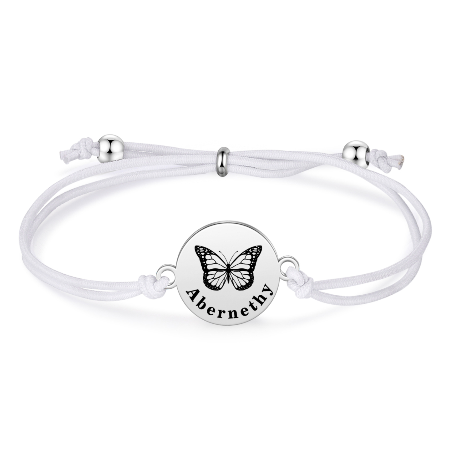 2 Pcs Bracelet Set Custom Names Butterfly Bracelets Back To School Gift for Daughter Granddaughter-Jessemade AU