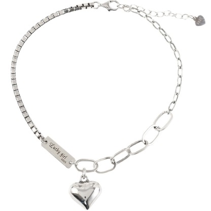 Lucky Girl - Women Anklet Heart Charm Adjustable Anklet Gift for Her-Jessemade AU