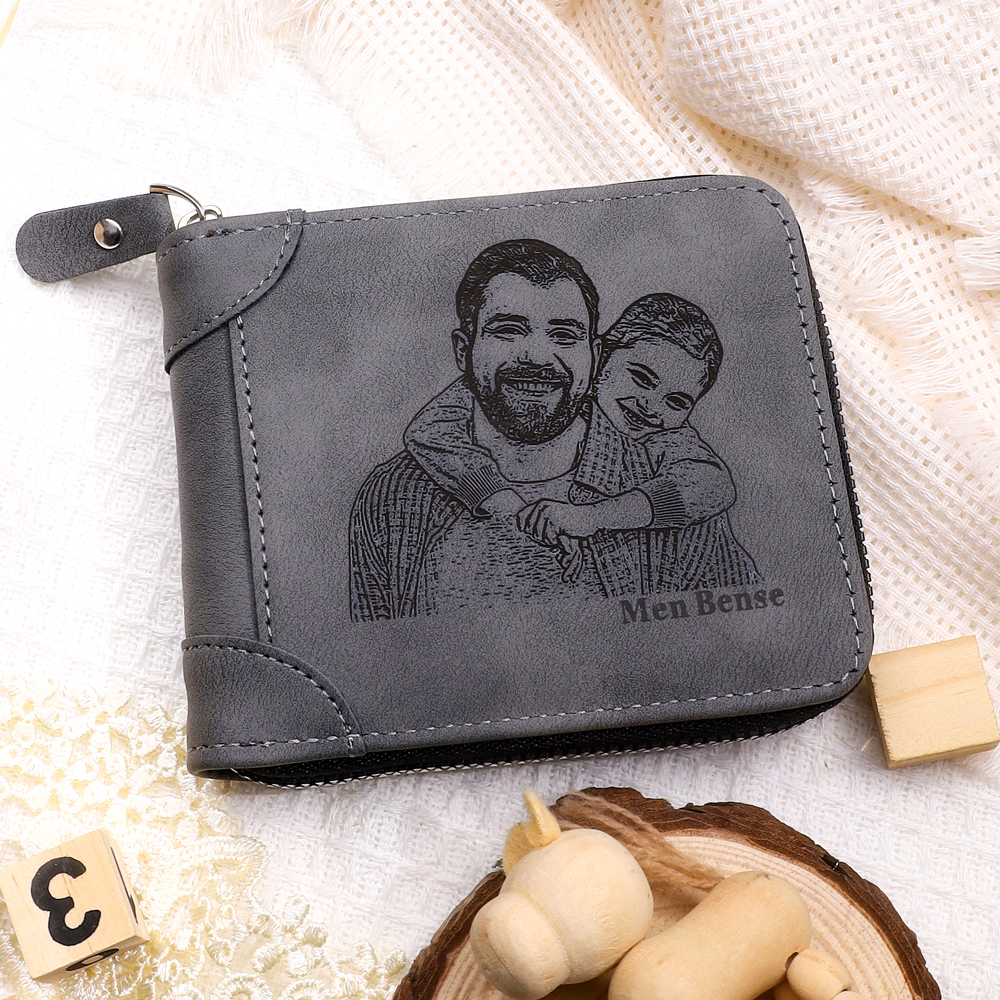 2 Names Bracelet Wallet Gift Card Set-Personalised Cuban Chain Adjustable Bracelet Wallet Father's Day Gift | Jessemade