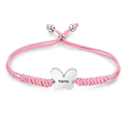 Butterfly Adjustable Bracelet Custom Name Bracelet Gift for Daughter Granddaughter - Your Wings Always Exist, All You Have To Do Is Fly-Jessemade AU