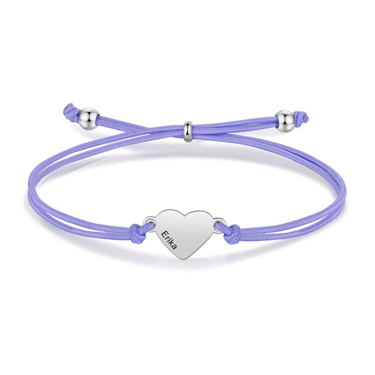 2 Pcs Heart Bracelet Set Custom 2 Names Adjustable Bracelets Back to School Gift for Daughter Granddaughter-Jessemade AU