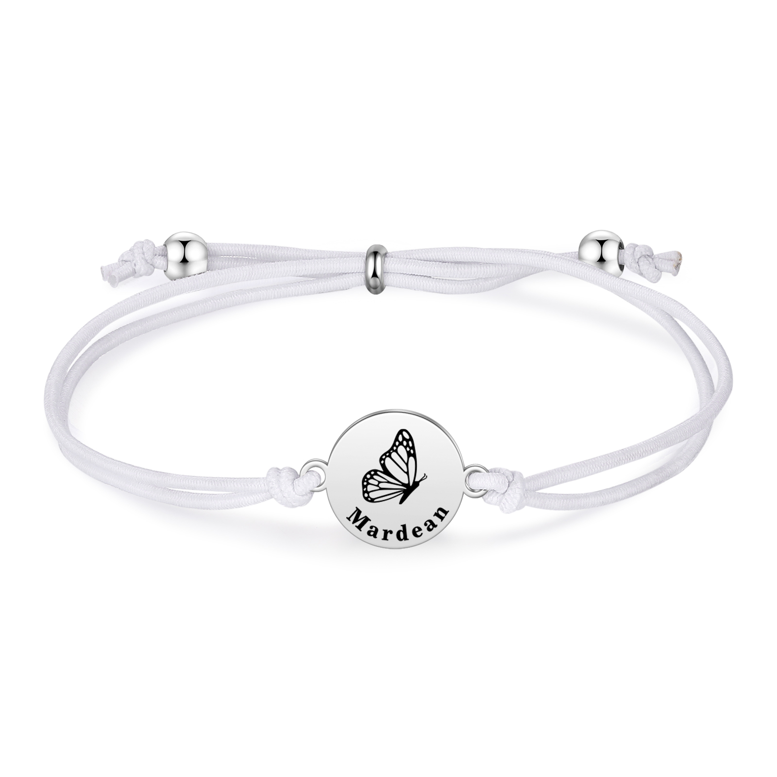 2 Pcs Bracelet Set Custom Names Butterfly Bracelets Back To School Gift for Daughter Granddaughter-Jessemade AU