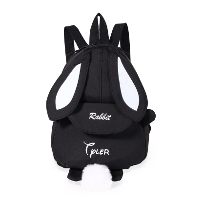 Personalised Name School Backpack Custom Cute Rabbit Bag Gift 5 Colours Back to School Gift | Jessemade