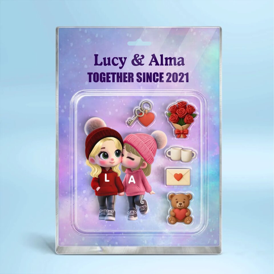 Customisable Acrylic Plaque for Couples with Name and Years