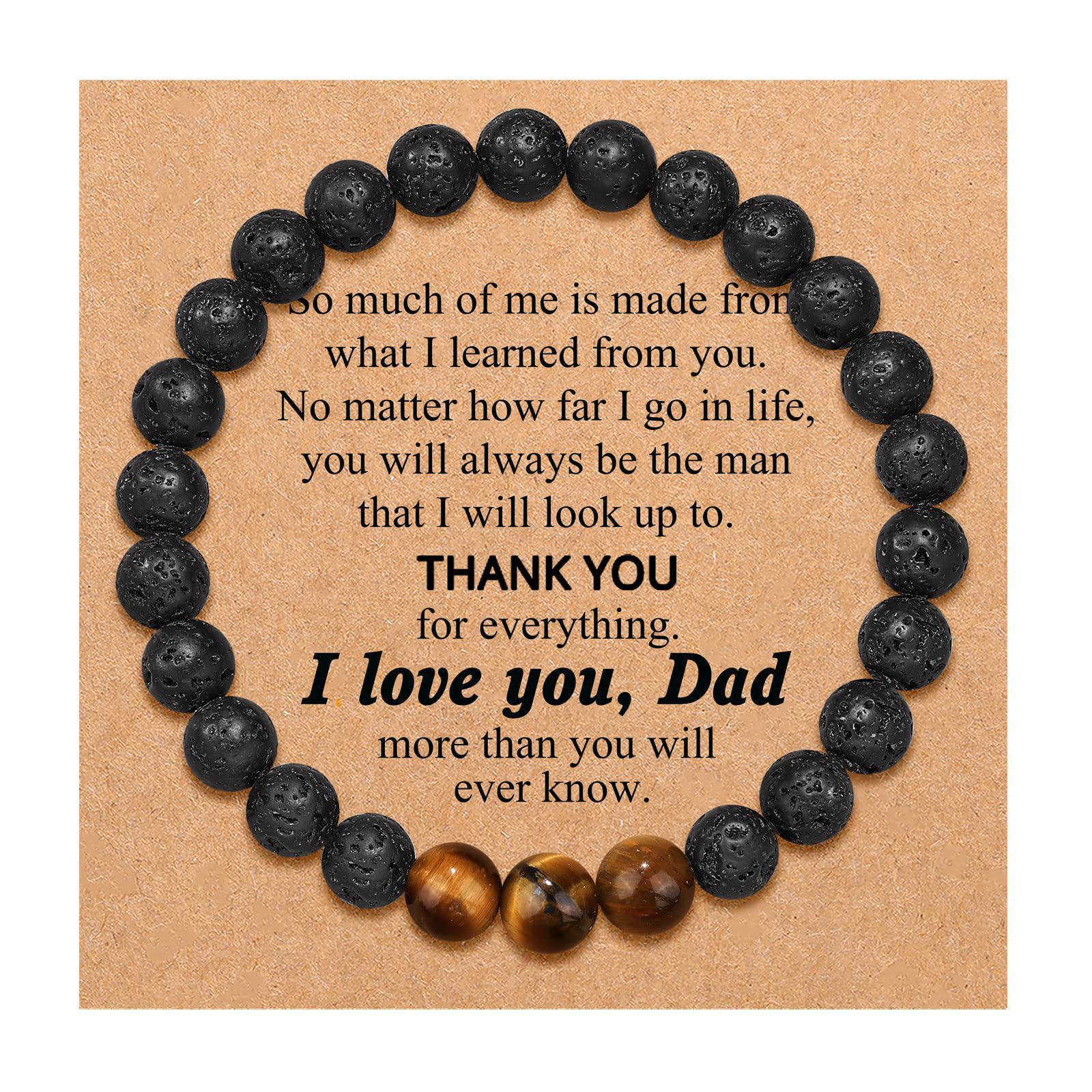 To Dad I Love You Cross Bracelet Beads Warp Bracelet-Jessemade AU