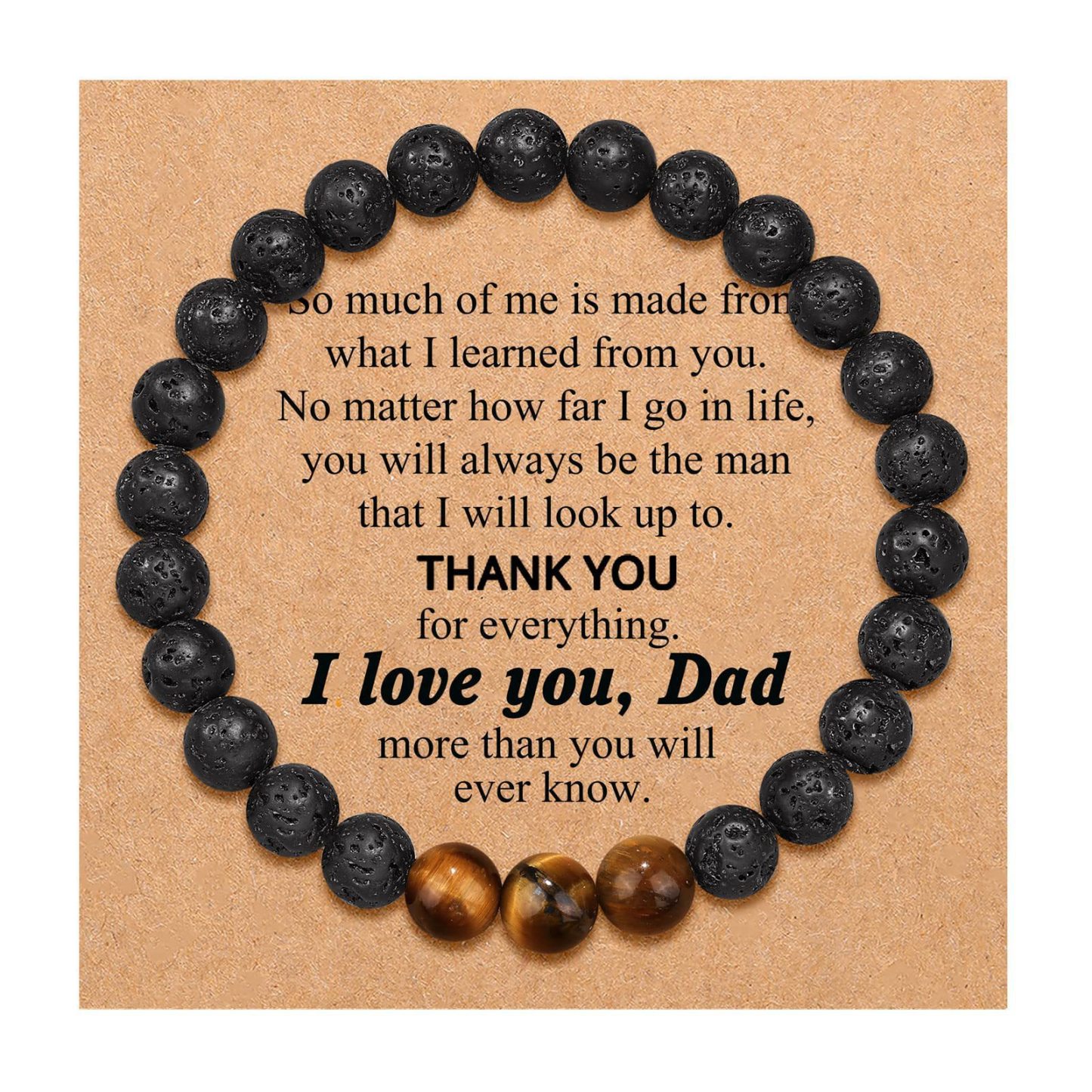 To Dad I Love You Cross Bracelet Beads Warp Bracelet-Jessemade AU