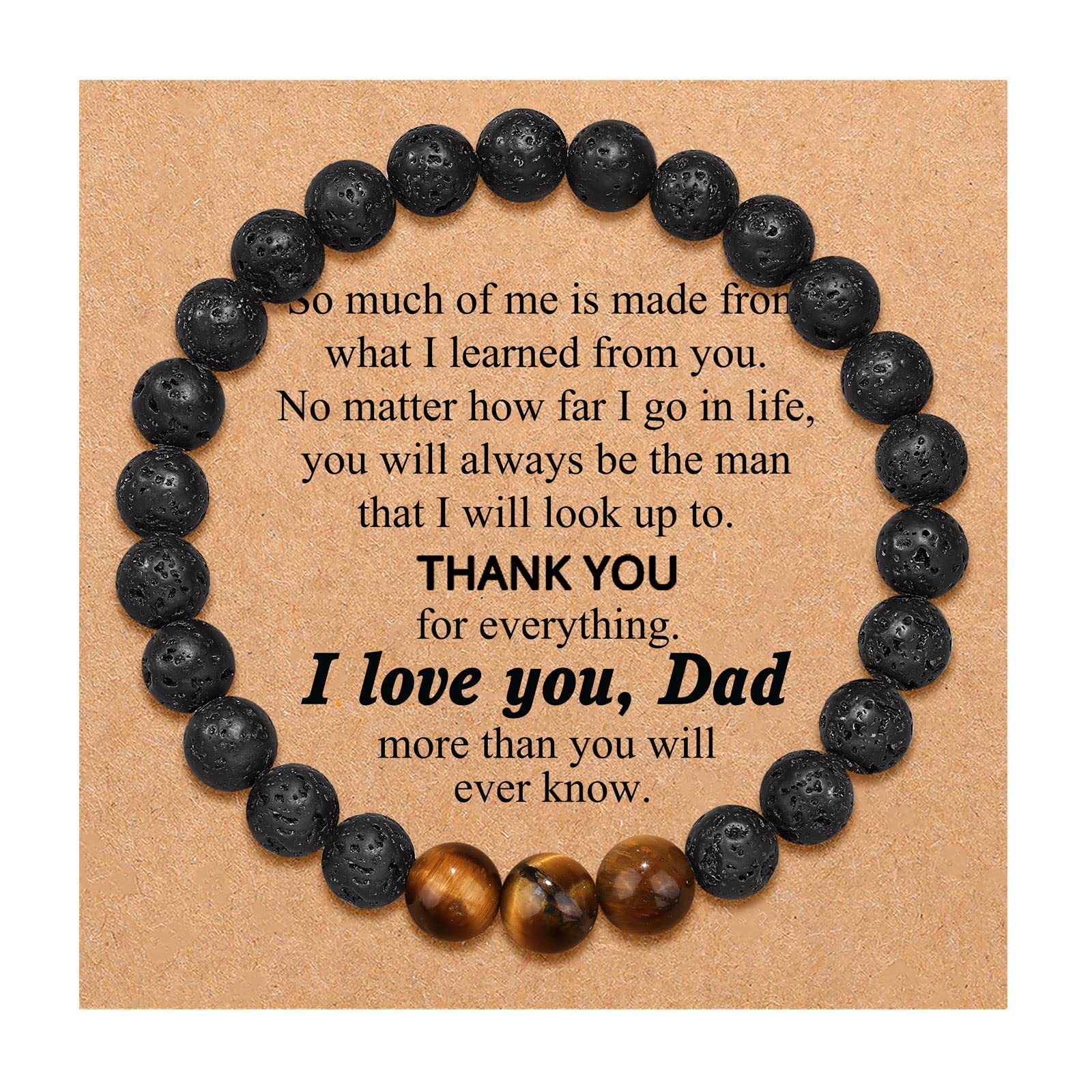 To Dad I Love You Cross Bracelet Beads Warp Bracelet-Jessemade AU