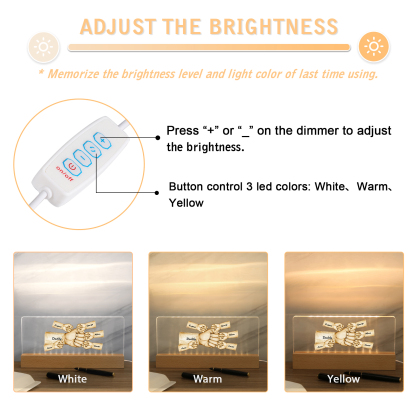 6 Names -  Personalised Name & Text Acrylic Night Light Custom Fist Bump LED Lamp Fathers Day Gifts-Jessemade AU