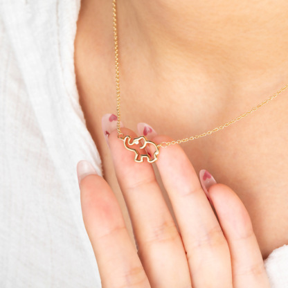 Mother Daughter Elephant Necklaces Set Matching Necklaces Birthday Gift for Women Girls