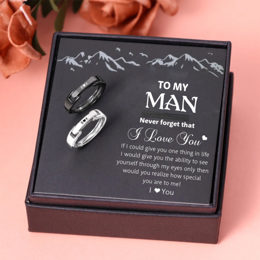 Couple Ring Personalised Matching Rings Gift for Couple-Jessemade AU