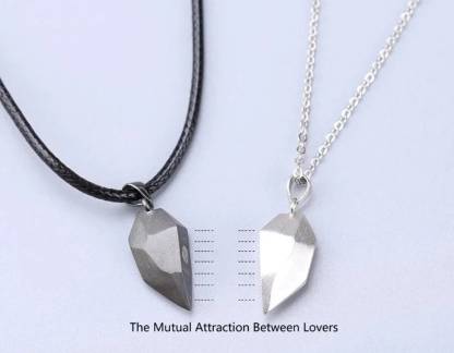 Two Souls One Heart Necklace Magnetic Heart Matching Necklace Couple Gift