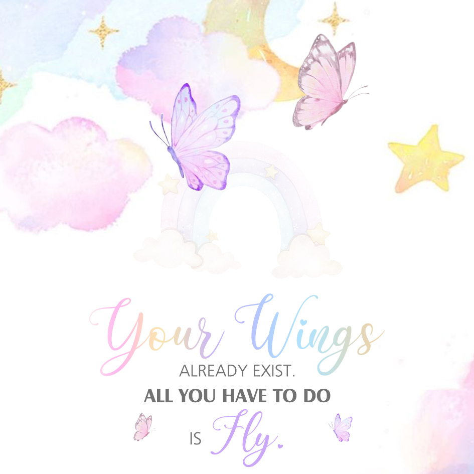 2 Pcs Bracelet Set Custom Names Butterfly Charm Hair Ties Back To School Gift for Daughter - Your Wings Already Exist-Jessemade AU