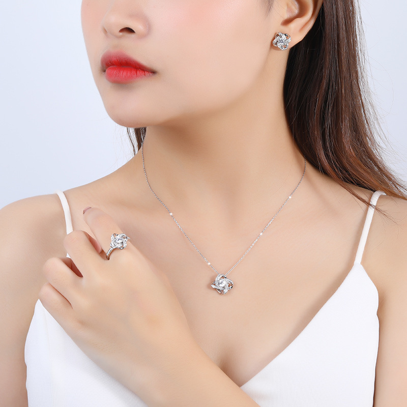 Love Knot Rings Personalised Birthstone Rings S925 Sterling Silver Birthday Gifts For Women-Jessemade AU