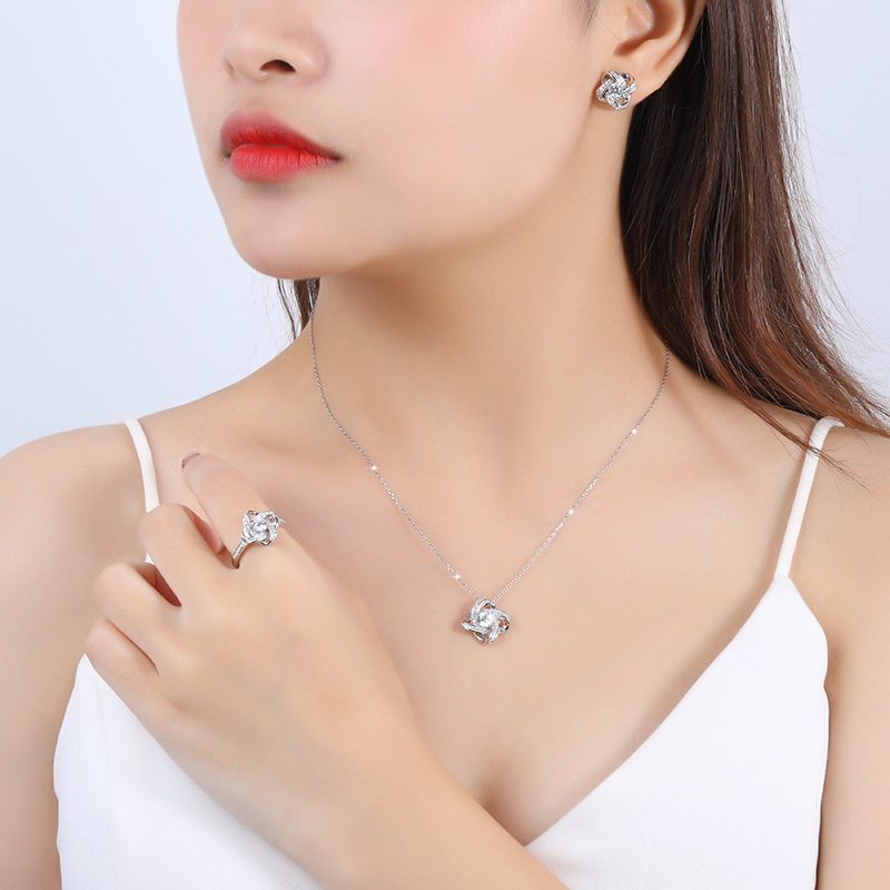 Love Knot Rings Personalised Birthstone Rings S925 Sterling Silver Birthday Gifts For Women-Jessemade AU