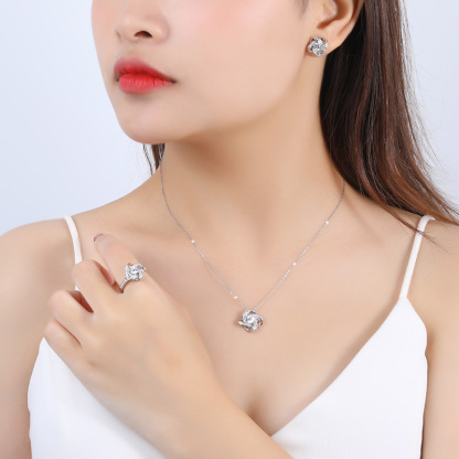 Love Knot Rings Personalised Birthstone Rings S925 Sterling Silver Birthday Gifts For Women-Jessemade AU