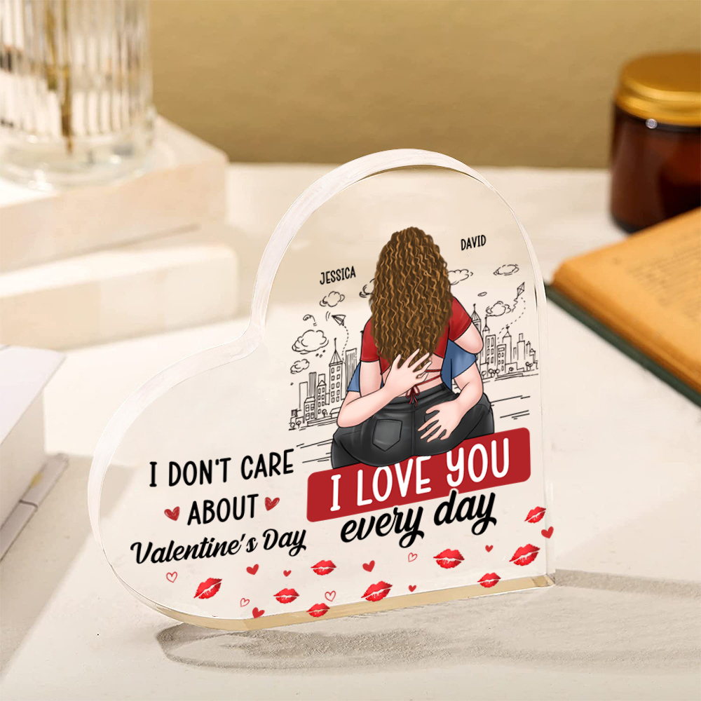 Personalised Acrylic Heart Plaque – “I Love You Every Day” – Valentine’s Day Gift for Couples