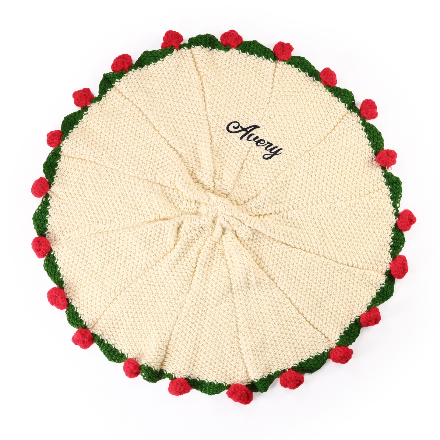 Personalised Crochet Flower Blanket Custom Name Birthday Gift for Her | Jessemade