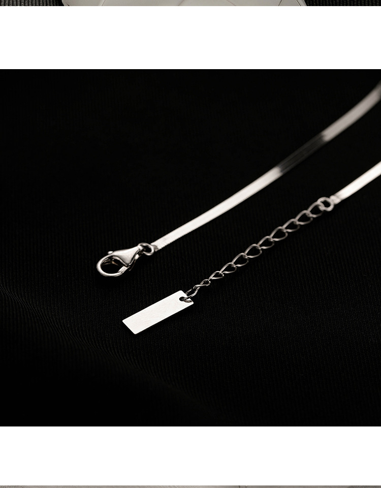 Minimalist Silver Flat Snake Chain Anklet – Sleek Ankle Bracelet for Women | Jessemade