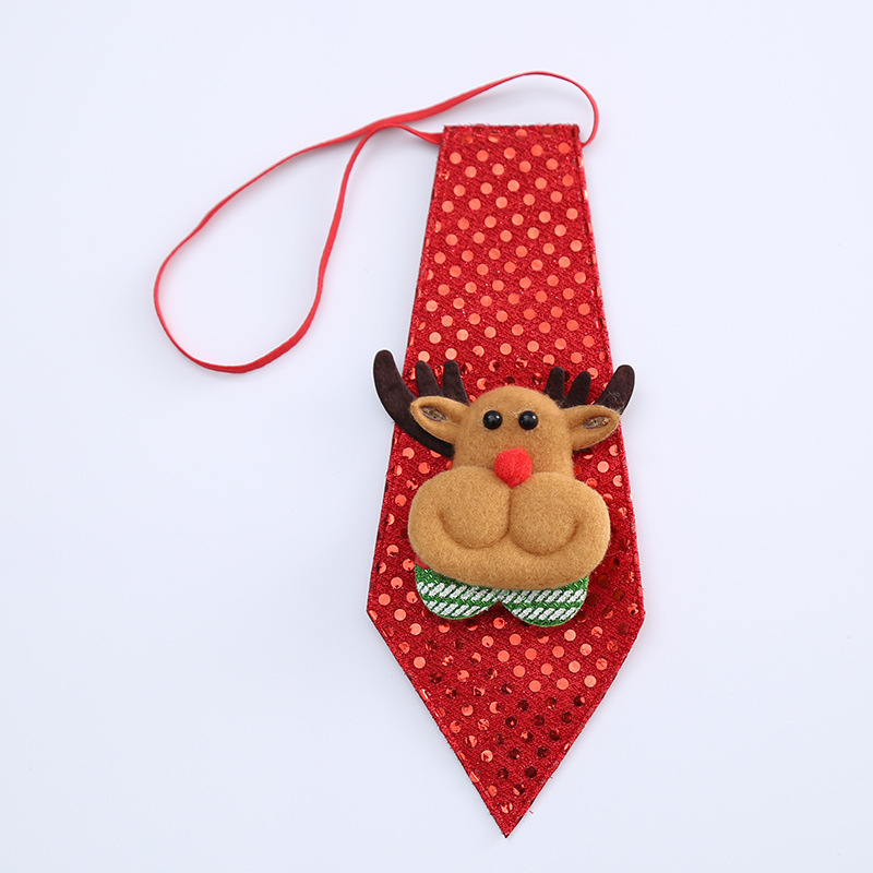 Festive Christmas Character Neck Tie Decorations for Kids